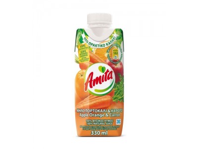 Amita μηλο καροτο πορτοκαλι 330ml